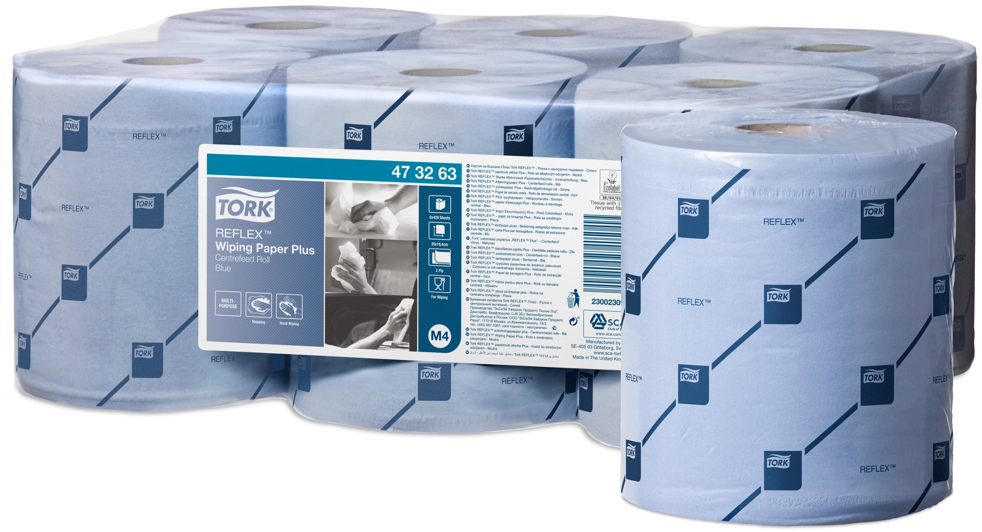 Tork 7.5" Centrefeed Reflex Refill Blue Paper - 2ply 150 m x 194 mm - 