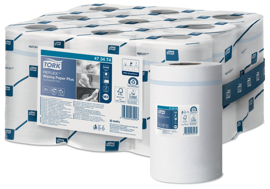 Tork Reflex Centrefeed Roll White 2ply - Case of 9 Rolls - 19.4cm x 67m - 