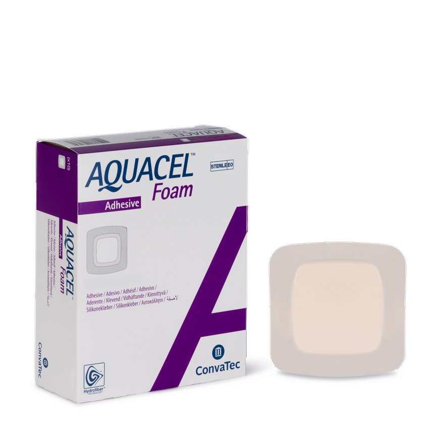 Aquacel Adhesive Foam Dressing 12.5 x 12.5xm - Pack of 10