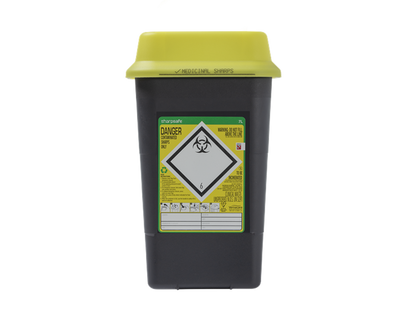 Sharpsafe® 7L Recycled Container with Yellow Lid