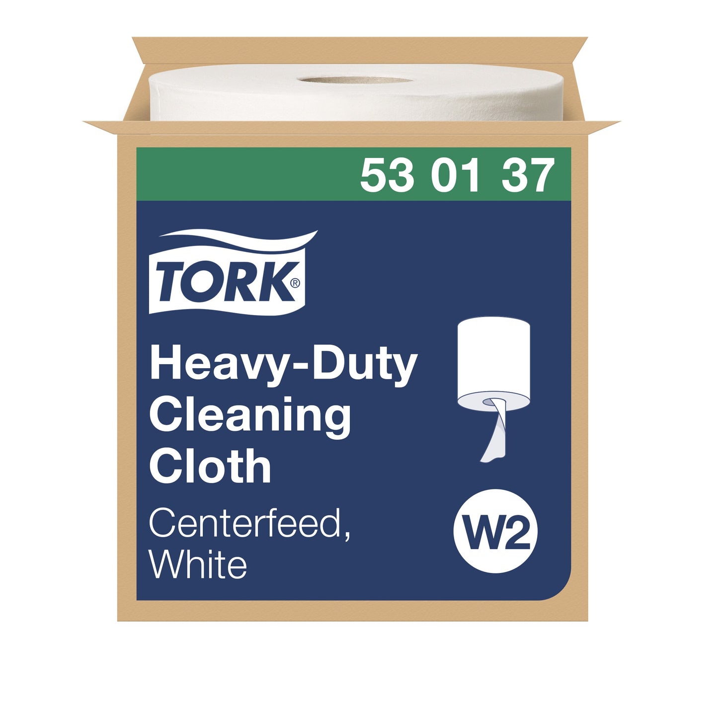 Tork Heavy Duty Cleaning Cloth White 1Ply - 530137 - 1 x 280 Sheets - 