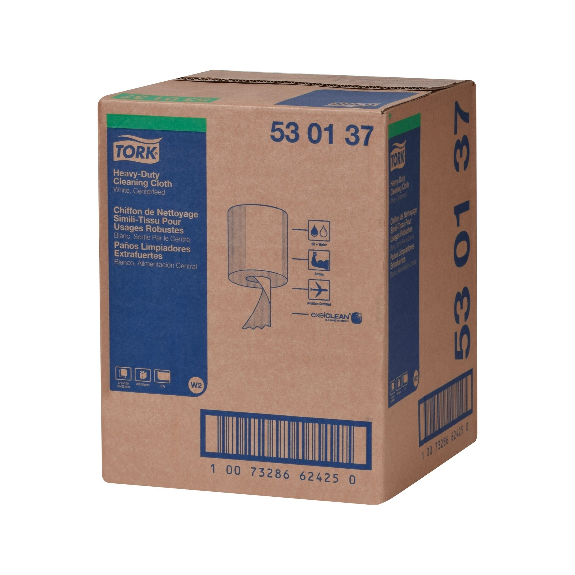 Tork Heavy Duty Cleaning Cloth White 1Ply - 530137 - 1 x 280 Sheets - 