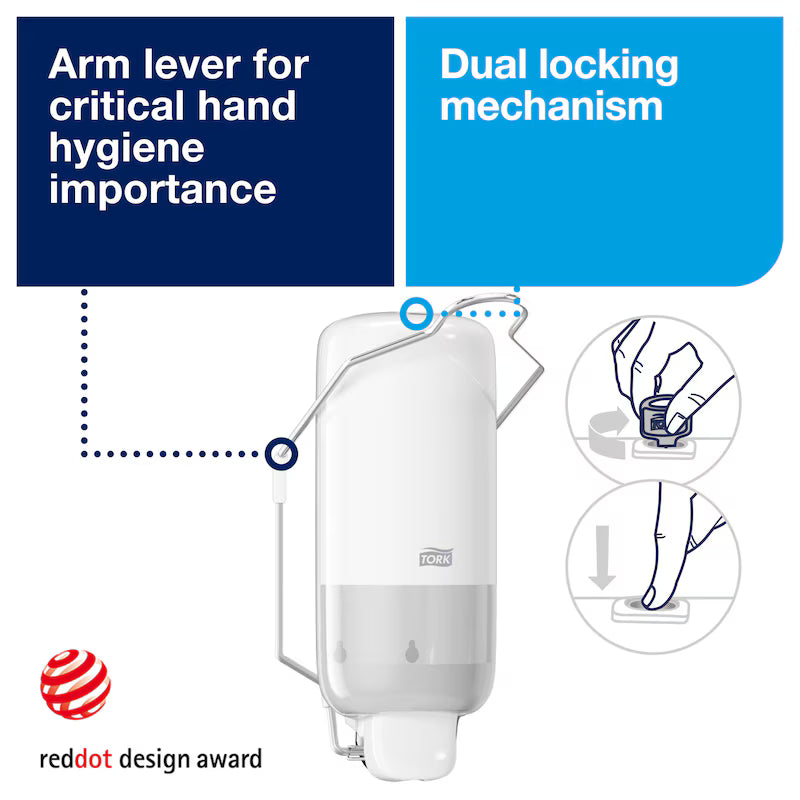 Tork Liquid Soap Dispenser with Arm Lever White S1 - 