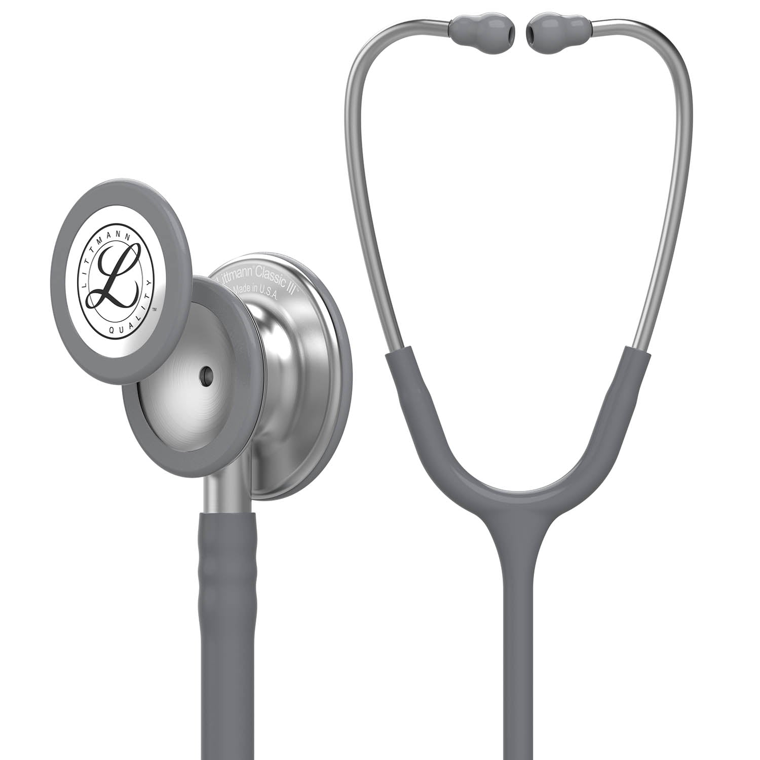 Littmann Classic III Monitoring Stethoscope: Grey 5621 - Over Engraved - Littmann Stethoscopes