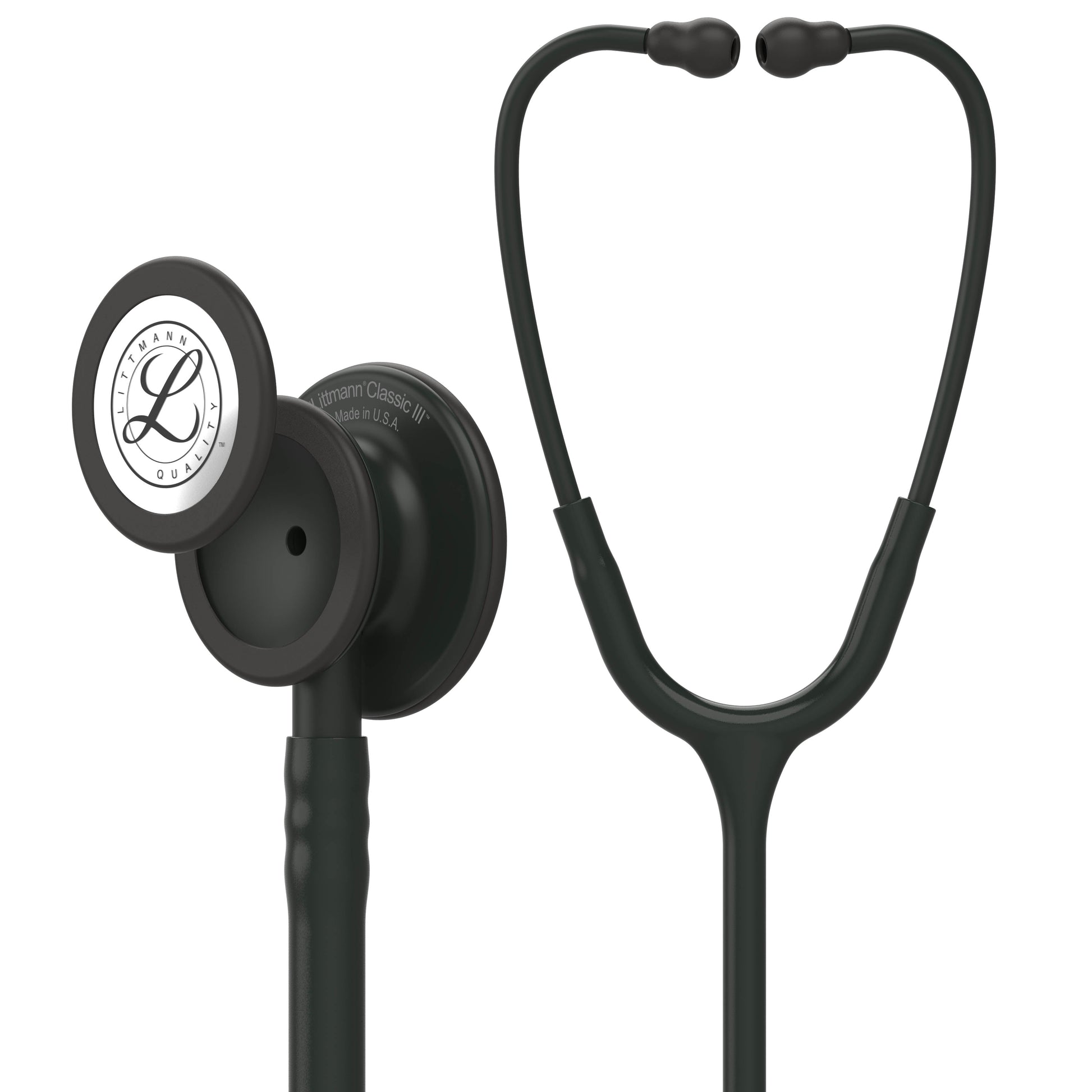 Littmann Classic III Monitoring Stethoscope: All Black 5803 - Over Engraved - Littmann Stethoscopes