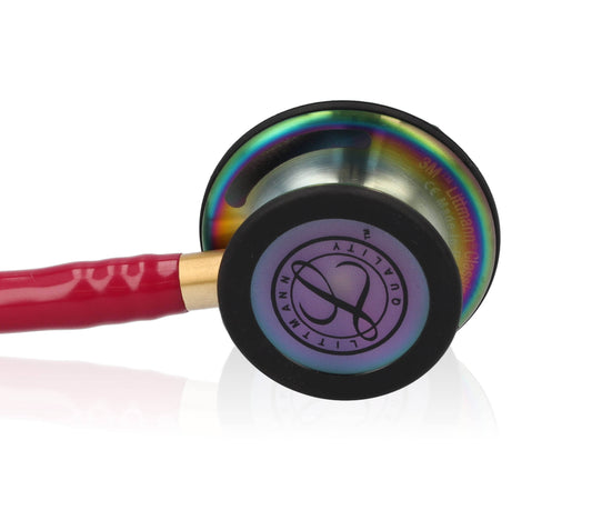 Littmann Classic III Monitoring Stethoscope: Raspberry Rainbow 5806 - Over Engraved - Littmann Stethoscopes
