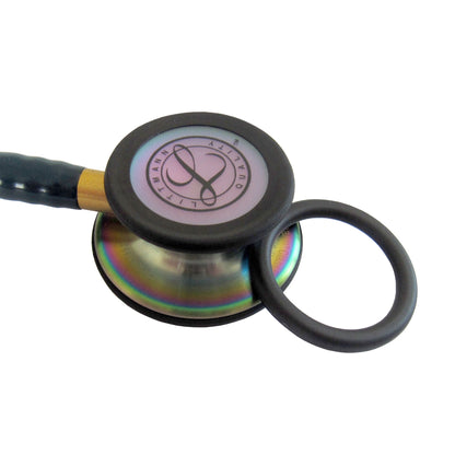 Littmann Classic III Monitoring Stethoscope: Caribbean Blue Rainbow 5807 - Over Engraved - Littmann Stethoscopes