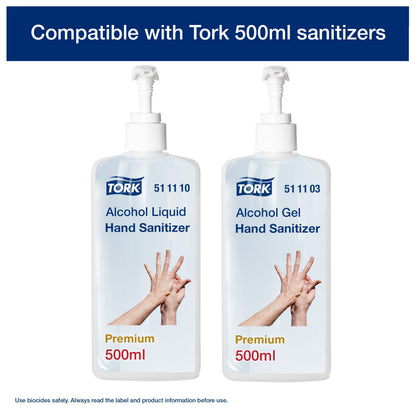 Tork Bed Bracket for 500ml Hand Sanitiser Gel Stainless Steel, Flexible Fitting, 511050 (x20) - 