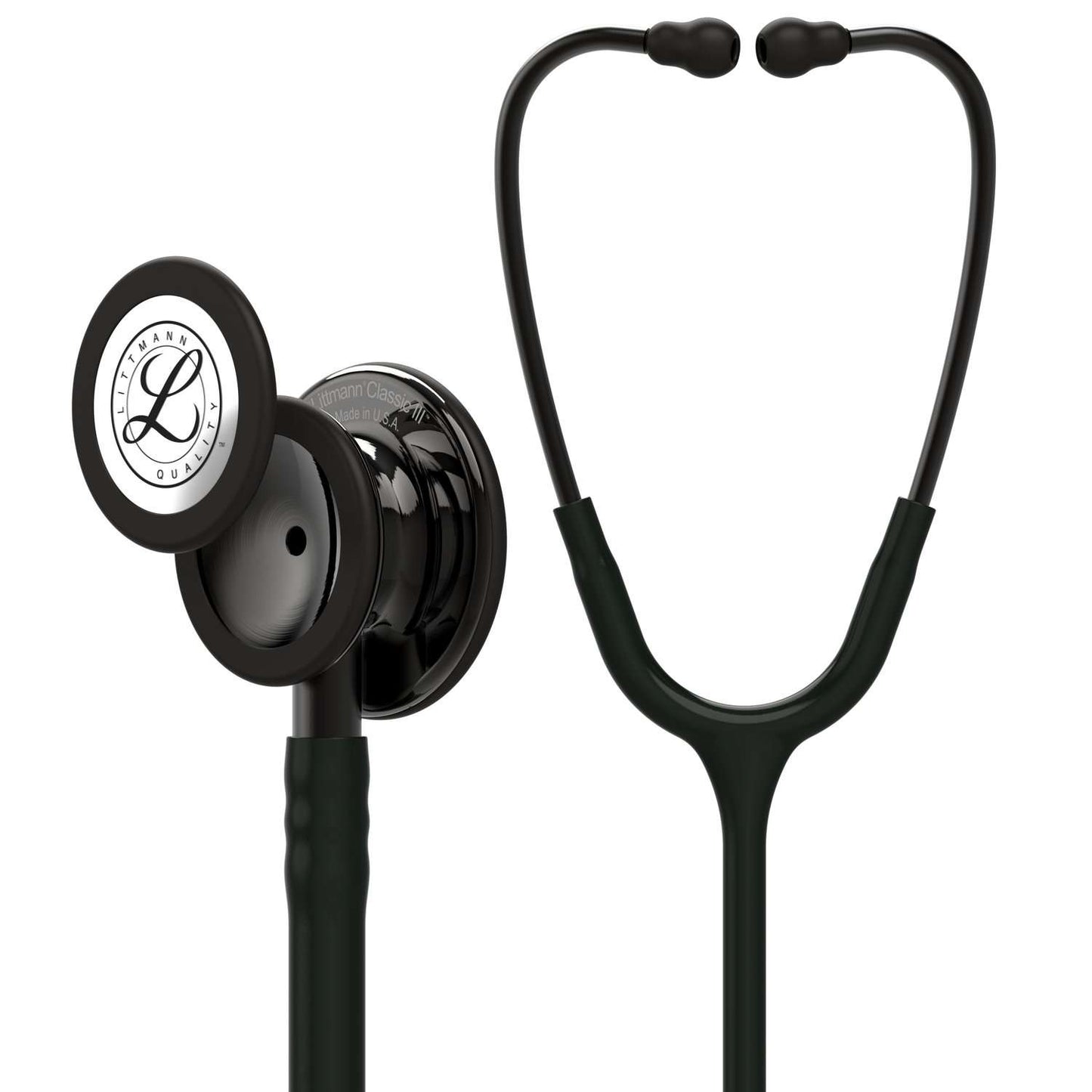 Littmann Classic III Monitoring Stethoscope: Black and Smoke 5811 - Over Engraved - Littmann Stethoscopes