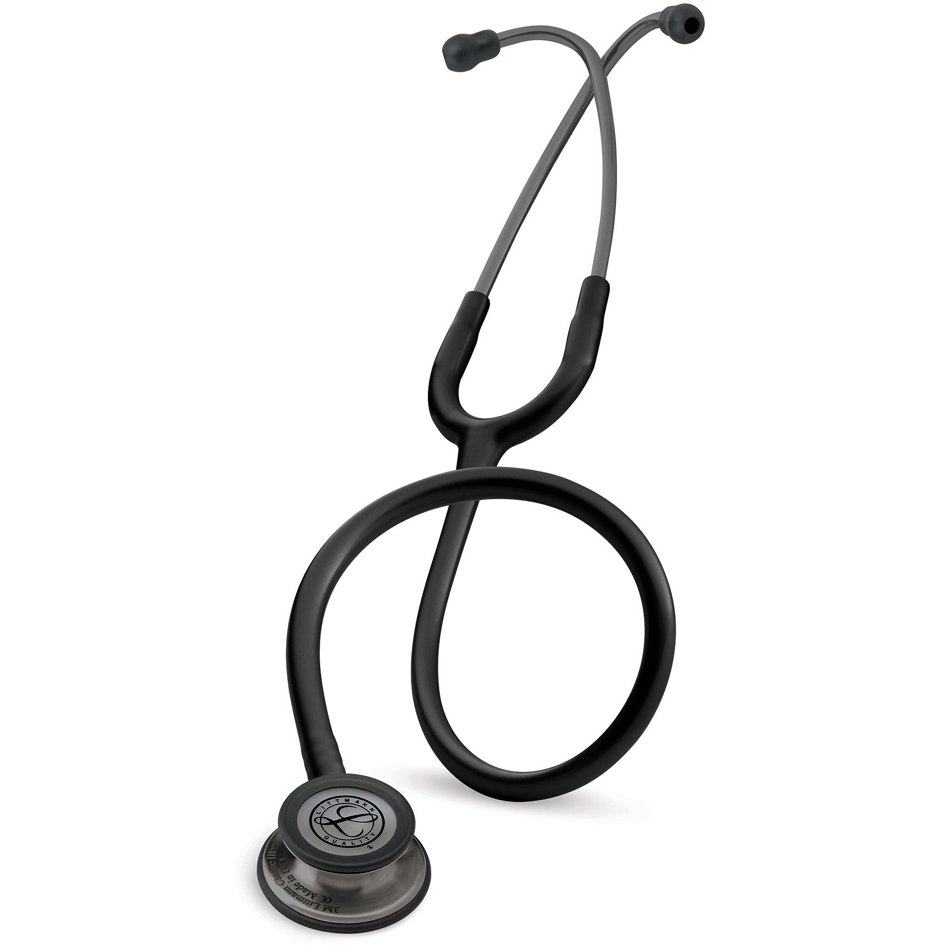 Littmann Classic III Monitoring Stethoscope: Black and Smoke 5811 - Over Engraved - Littmann Stethoscopes