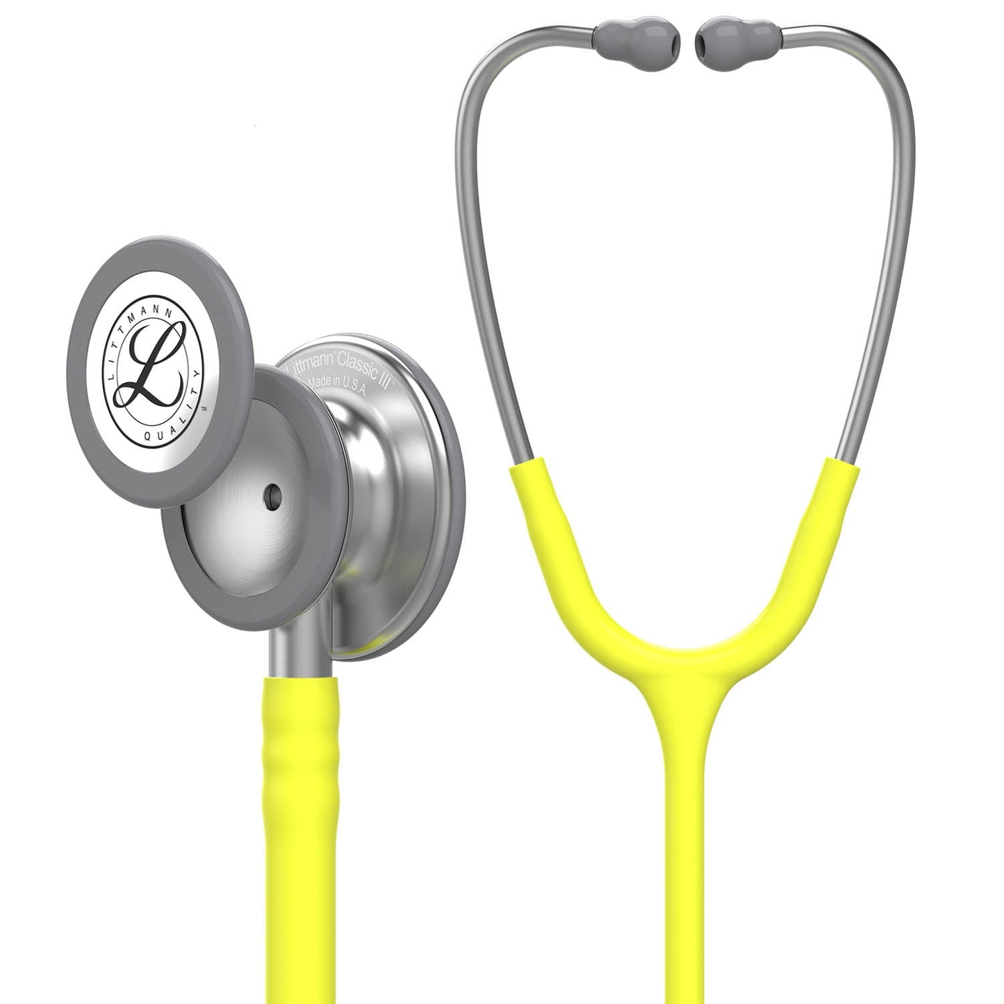 Littmann Classic III Monitoring Stethoscope: Lemon Lime 5839 - Over Engraved - Littmann Stethoscopes