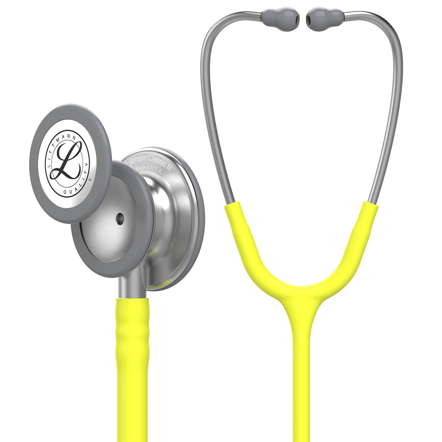 Littmann Classic III Monitoring Stethoscope: Lemon Lime 5839 - Over Engraved - Littmann Stethoscopes