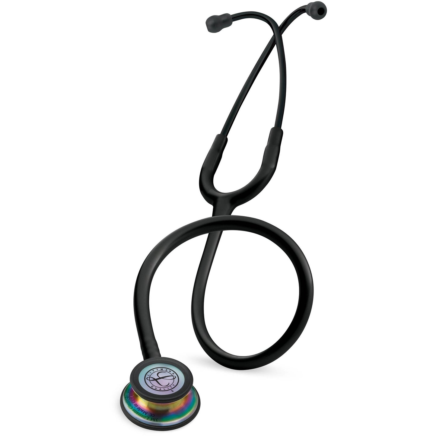 Littmann Classic III Monitoring Stethoscope: Black - Rainbow Finish 5870 - Over Engraved - Littmann Stethoscopes