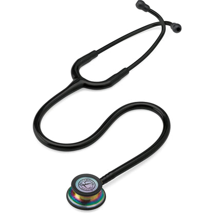 Littmann Classic III Monitoring Stethoscope: Black - Rainbow Finish 5870 - Over Engraved - Littmann Stethoscopes