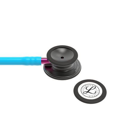 Littmann Classic III Monitoring Stethoscope: Smoke & Turquoise - Pink Stem 5872 - Freshers Voucher - Littmann Stethoscopes