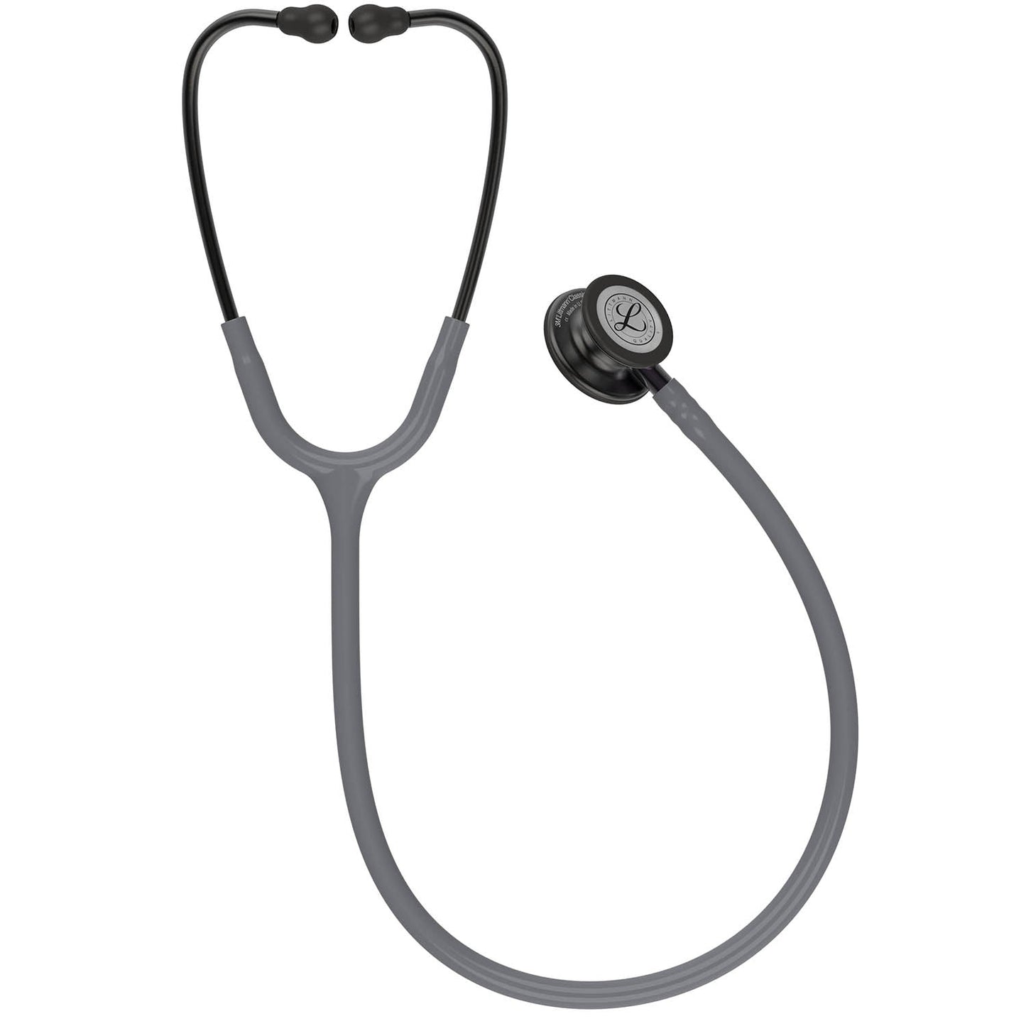 Littmann Classic III Monitoring Stethoscope: Smoke & Gray - Violet Stem 5873 - Over Engraved - Littmann Stethoscopes