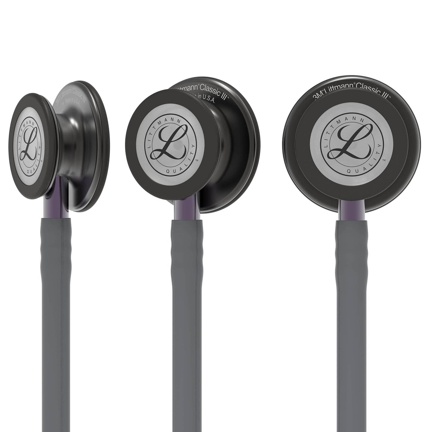 Littmann Classic III Monitoring Stethoscope: Smoke & Gray - Violet Stem 5873 - Freshers Voucher - Littmann Stethoscopes