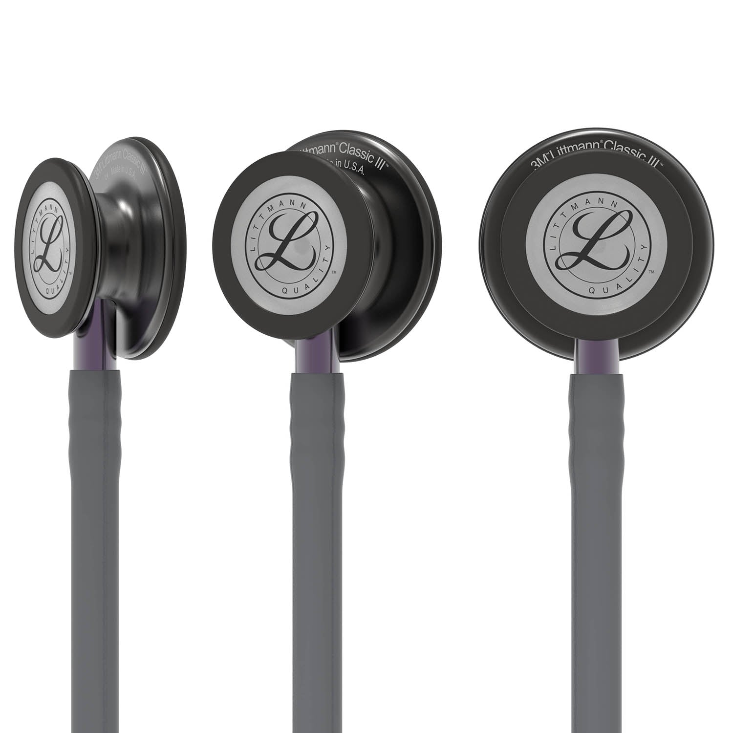 Littmann Classic III Monitoring Stethoscope: Smoke & Gray - Violet Stem 5873 - Freshers Voucher - Littmann Stethoscopes