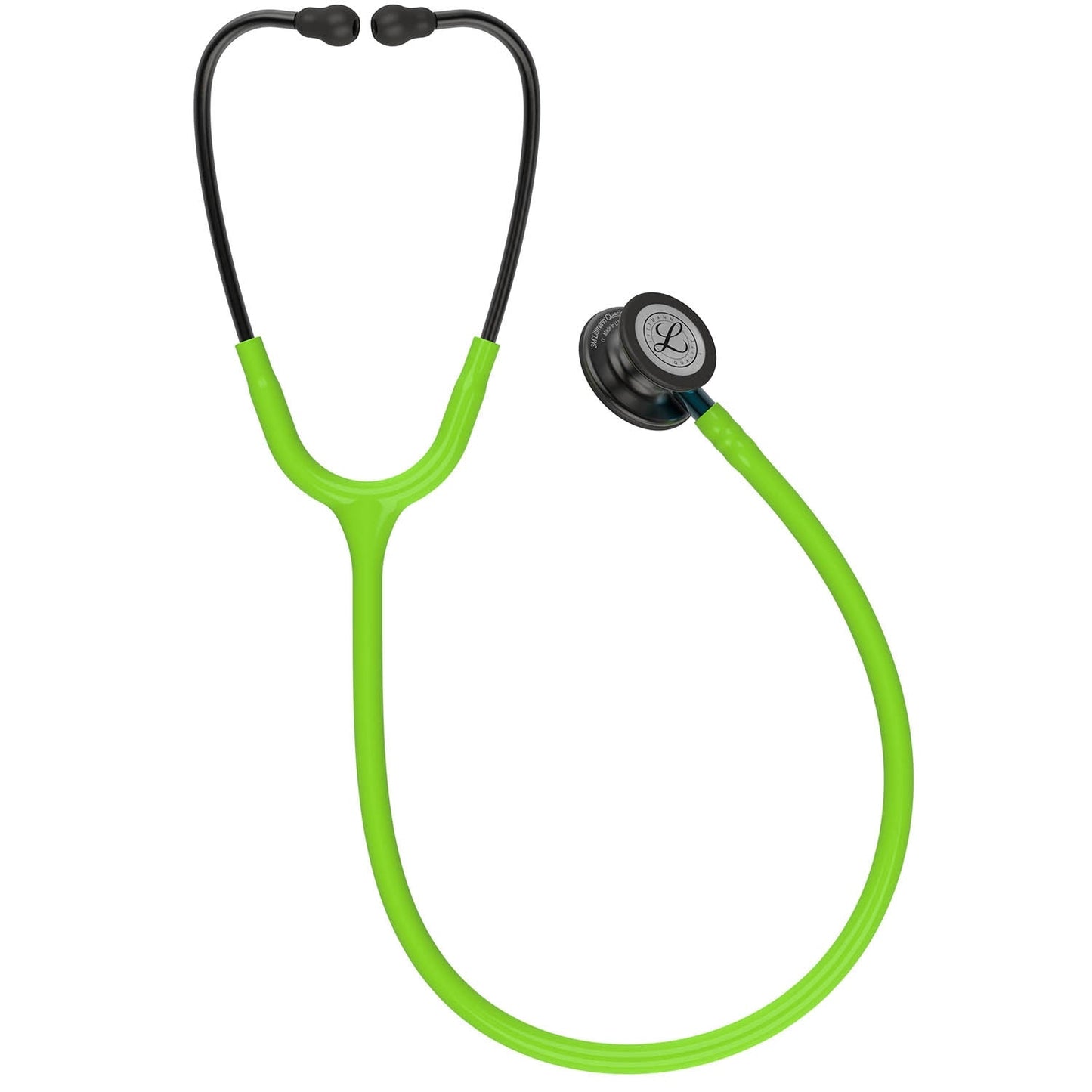 Littmann Classic III Monitoring Stethoscope: Smoke & Lime Green - Blue Stem 5875 - Freshers Voucher - Littmann Stethoscopes