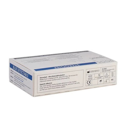 Sterochef Blue Metal Detectable Plaster Fingertip - 7.2cm x 4.2cm - Pack of 50