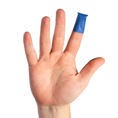 Sterochef Blue Metal Detectable Plaster Fingertip - 7.2cm x 4.2cm - Pack of 50