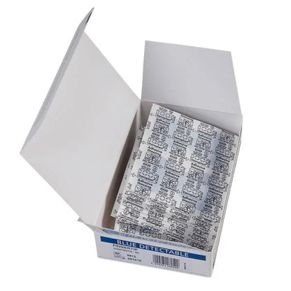Sterochef Blue Metal Detectable Plaster Fingertip - 7.2cm x 4.2cm - Pack of 50