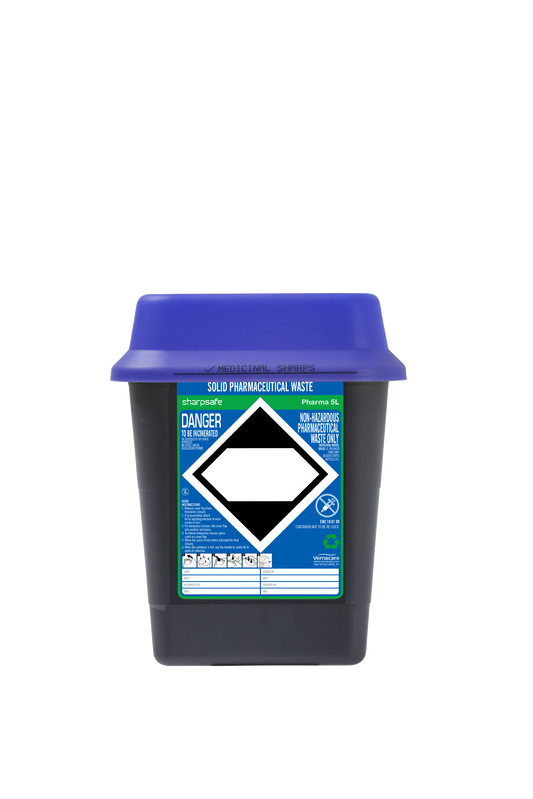 Sharpsafe® 5L Recycled Container with Blue Lid