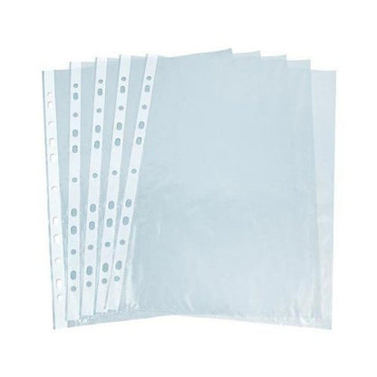 Q-Connect Punched Pockets Polypropylene 50 Micron A4 Clear - Pack of 100 - 