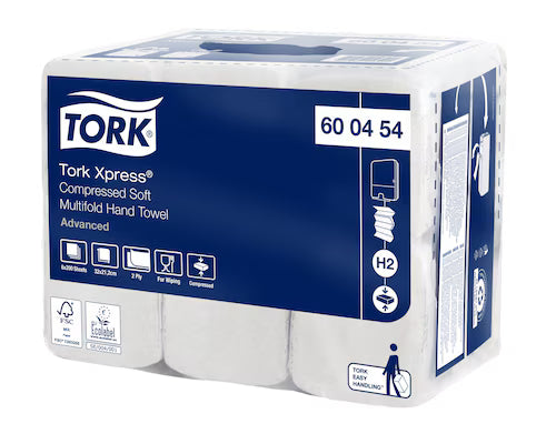 Tork Xpress Advanced Compressed soft Multifold Hand Towel White H2 (6 x 200) - 