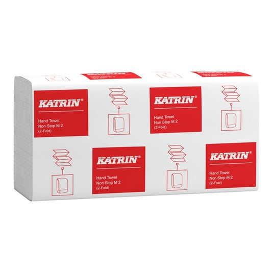 Katrin Z-Fold Paper Towels Non-Stop Medium 2Ply - Case of 4000 - 