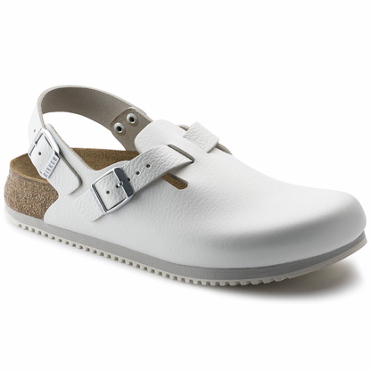Birkenstock Tokio Super Grip Clog Narrow  - Natural White Leather - 