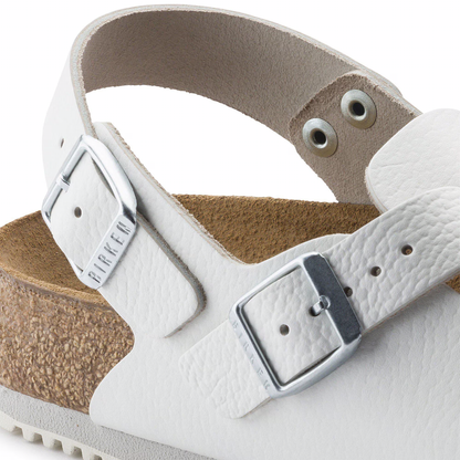 Birkenstock Tokio Super Grip Clog Narrow  - Natural White Leather - 
