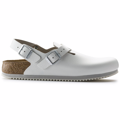 Birkenstock Tokio Super Grip Clog Narrow  - Natural White Leather - 