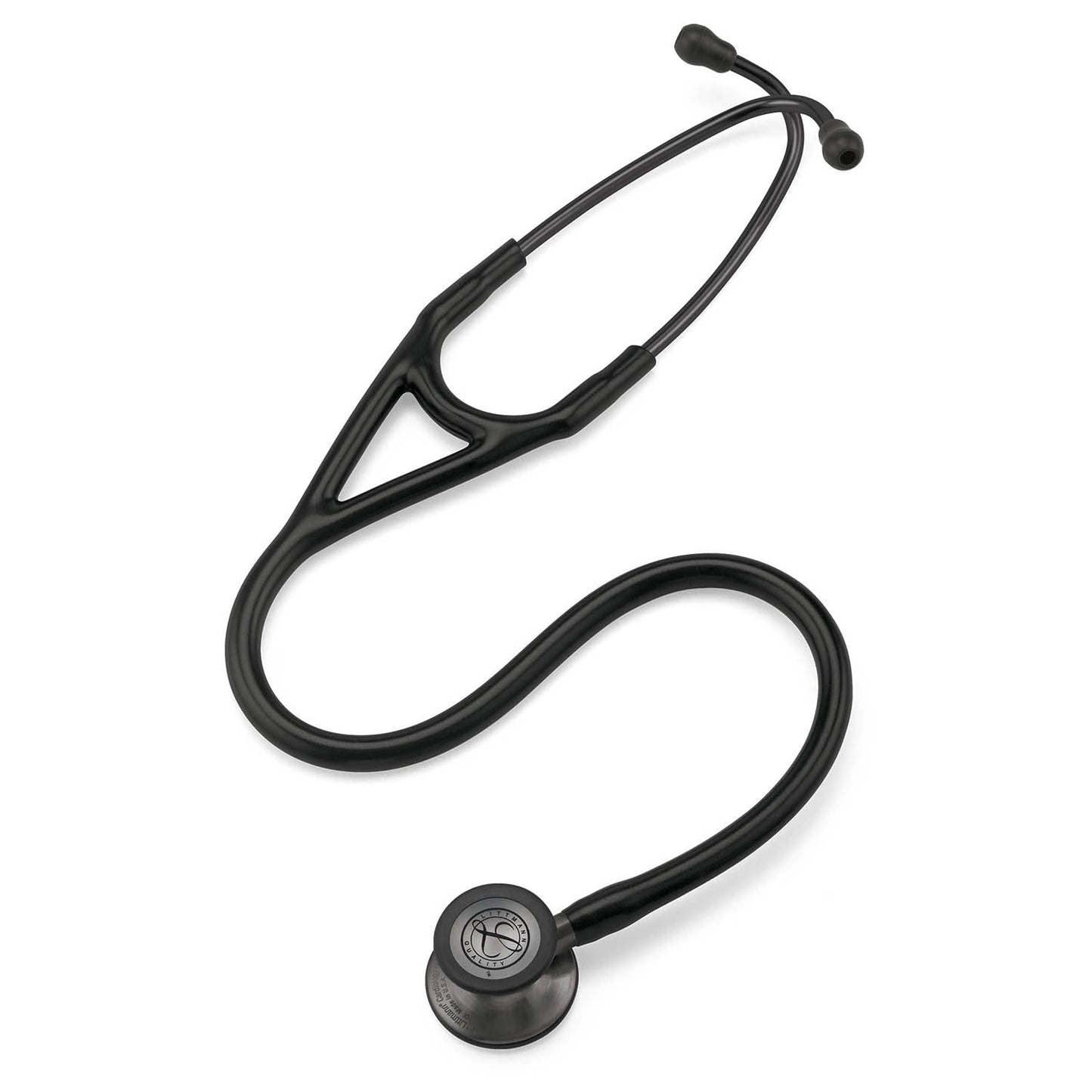 Littmann Cardiology IV Diagnostic Stethoscope: Black & Smoke 6162 - Over Engraved - Littmann Stethoscopes
