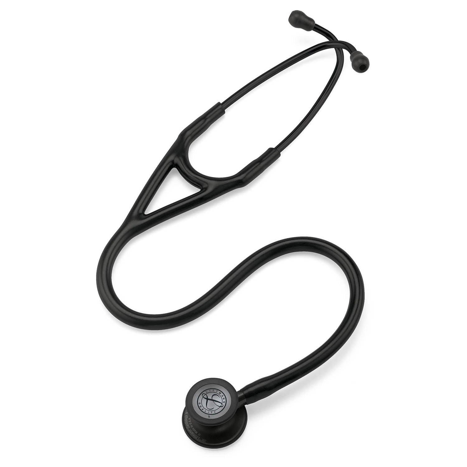 Littmann Cardiology IV Diagnostic Stethoscope: All Black 6163 - Over Engraved - Littmann Stethoscopes