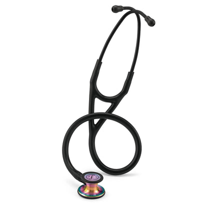 Littmann Cardiology IV Diagnostic Stethoscope: Black & Rainbow 6165 - Over Engraved - Littmann Stethoscopes
