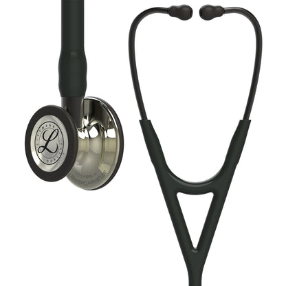 Littmann Cardiology IV Diagnostic Stethoscope: Black - Champagne Finish 6179 - Over Engraved - Littmann Stethoscopes