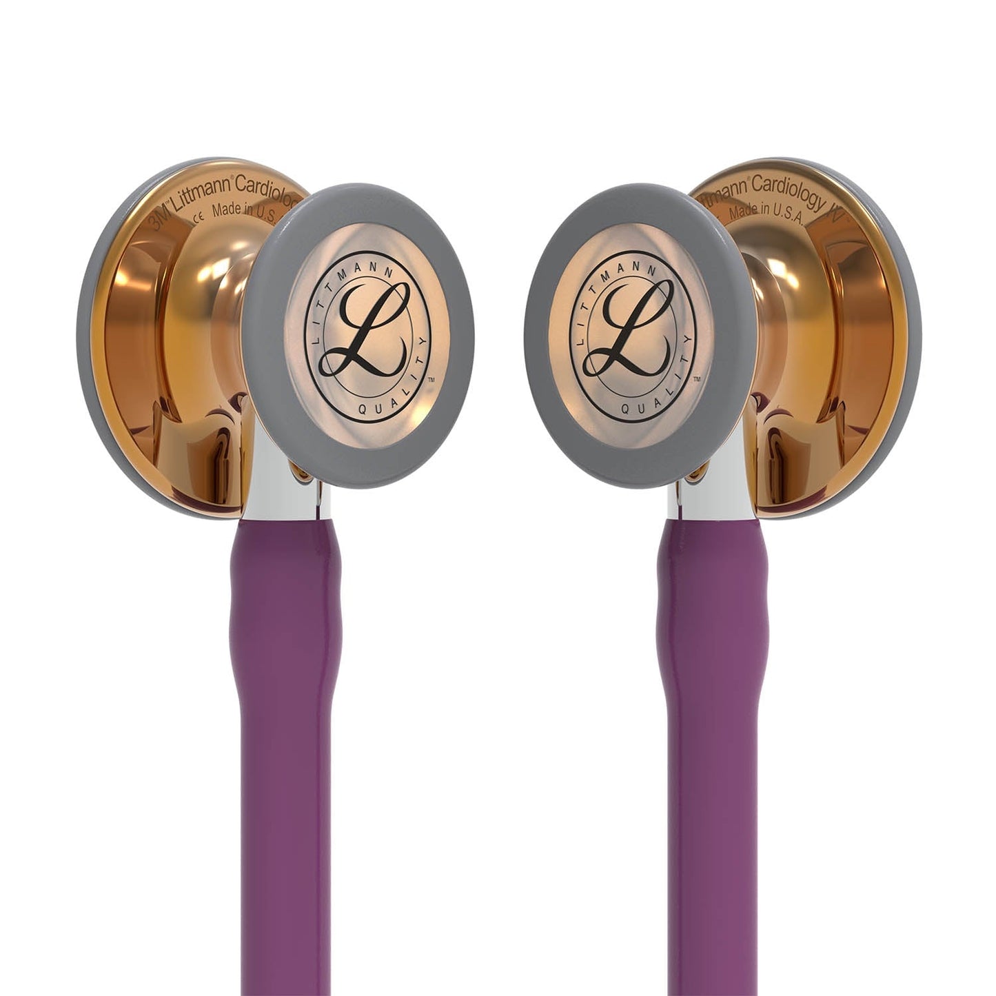 Littmann Cardiology IV Diagnostic Stethoscope: High Polish Copper & Plum - 6181 - Over Engraved - Littmann Stethoscopes