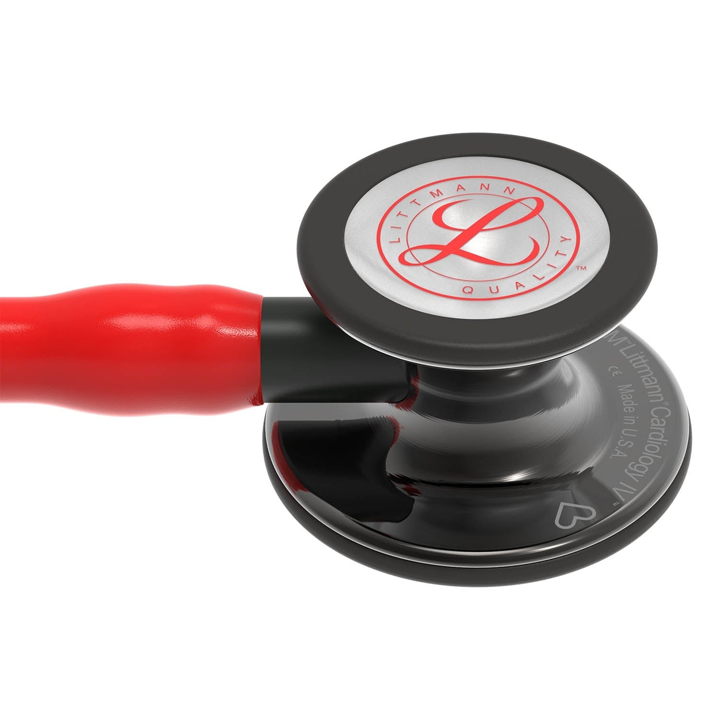 Littmann Cardiology IV Diagnostic Stethoscope: Red & Smoke - Limited Edition 6182 - Over Engraved - Littmann Stethoscopes