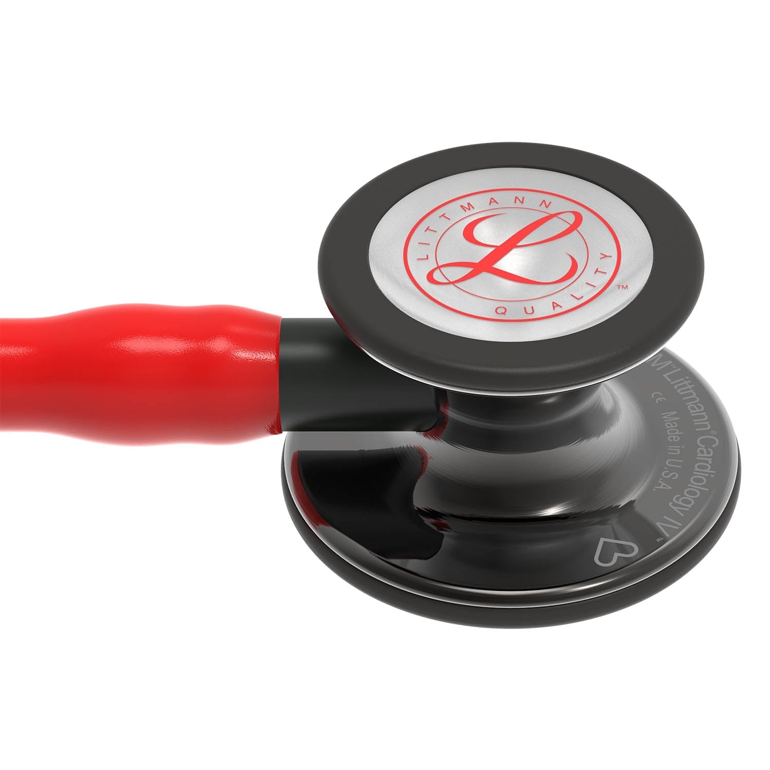Littmann Cardiology IV Diagnostic Stethoscope: Red & Smoke - Limited Edition 6182 - Over Engraved - Littmann Stethoscopes