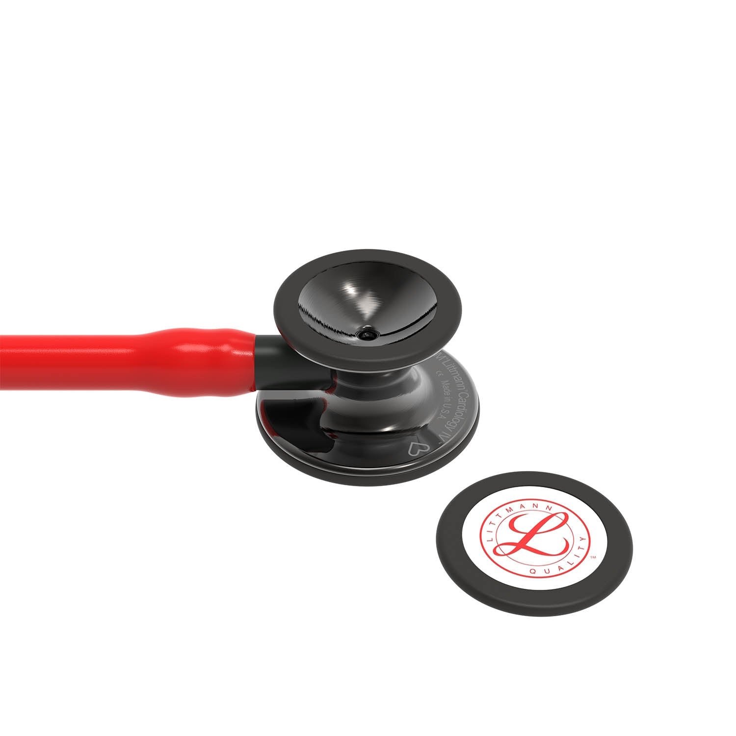 Littmann Cardiology IV Diagnostic Stethoscope: Red & Smoke - Limited Edition 6182 - Over Engraved - Littmann Stethoscopes