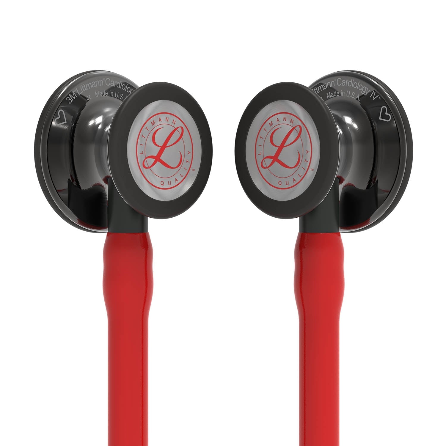 Littmann Cardiology IV Diagnostic Stethoscope: Red & Smoke - Limited Edition 6182 - Over Engraved - Littmann Stethoscopes