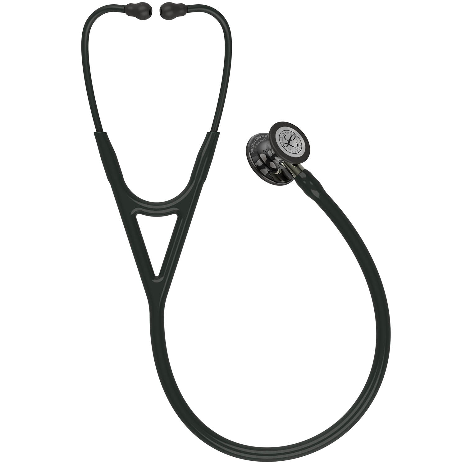 Littmann Cardiology IV Diagnostic Stethoscope: Polished Smoke & Black - Champagne Stem 6204 - Over Engraved - Littmann Stethoscopes