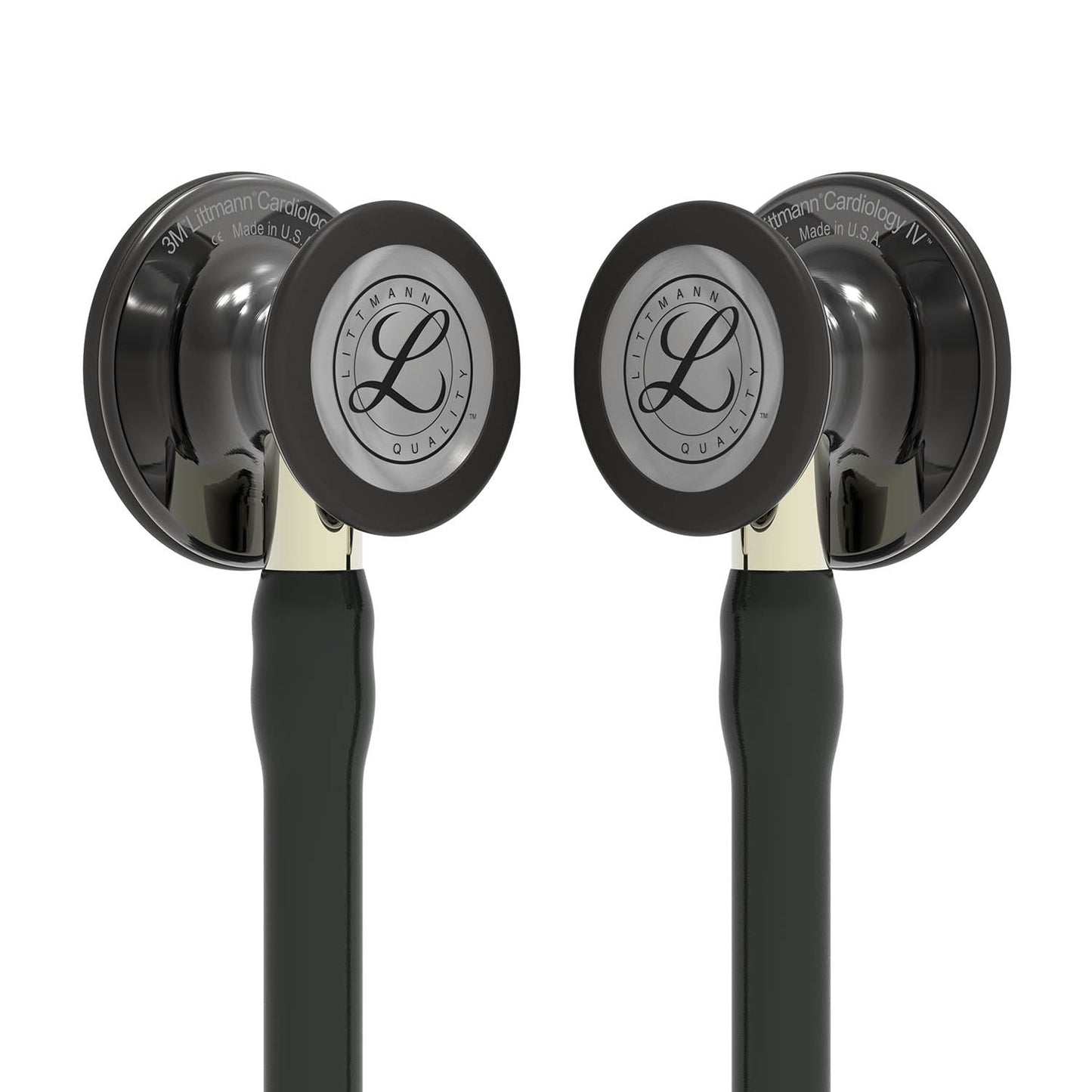 Littmann Cardiology IV Diagnostic Stethoscope: Polished Smoke & Black - Champagne Stem 6204 - Over Engraved - Littmann Stethoscopes