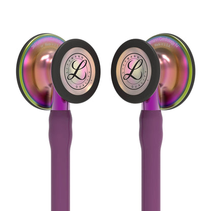 Littmann Cardiology IV Diagnostic Stethoscope: Rainbow & Plum - Violet Stem 6205 - Over Engraved - Littmann Stethoscopes