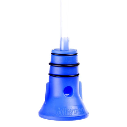 Travel Bottle shower, with hanging cord and loc-top bag for storage