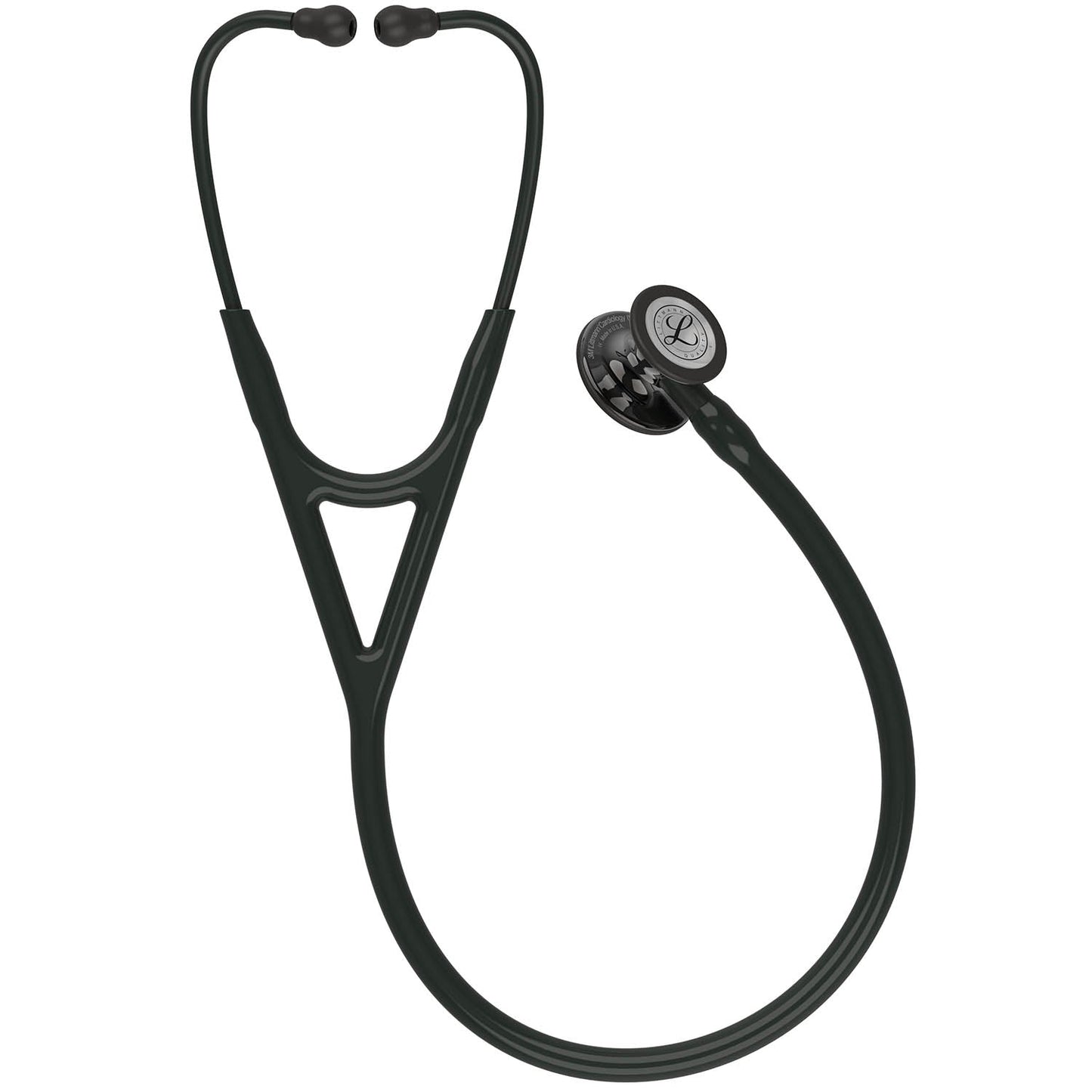 Littmann Cardiology IV Diagnostic Stethoscope: Smoke & Black - Black Stem 6232 - Over Engraved - Littmann Stethoscopes