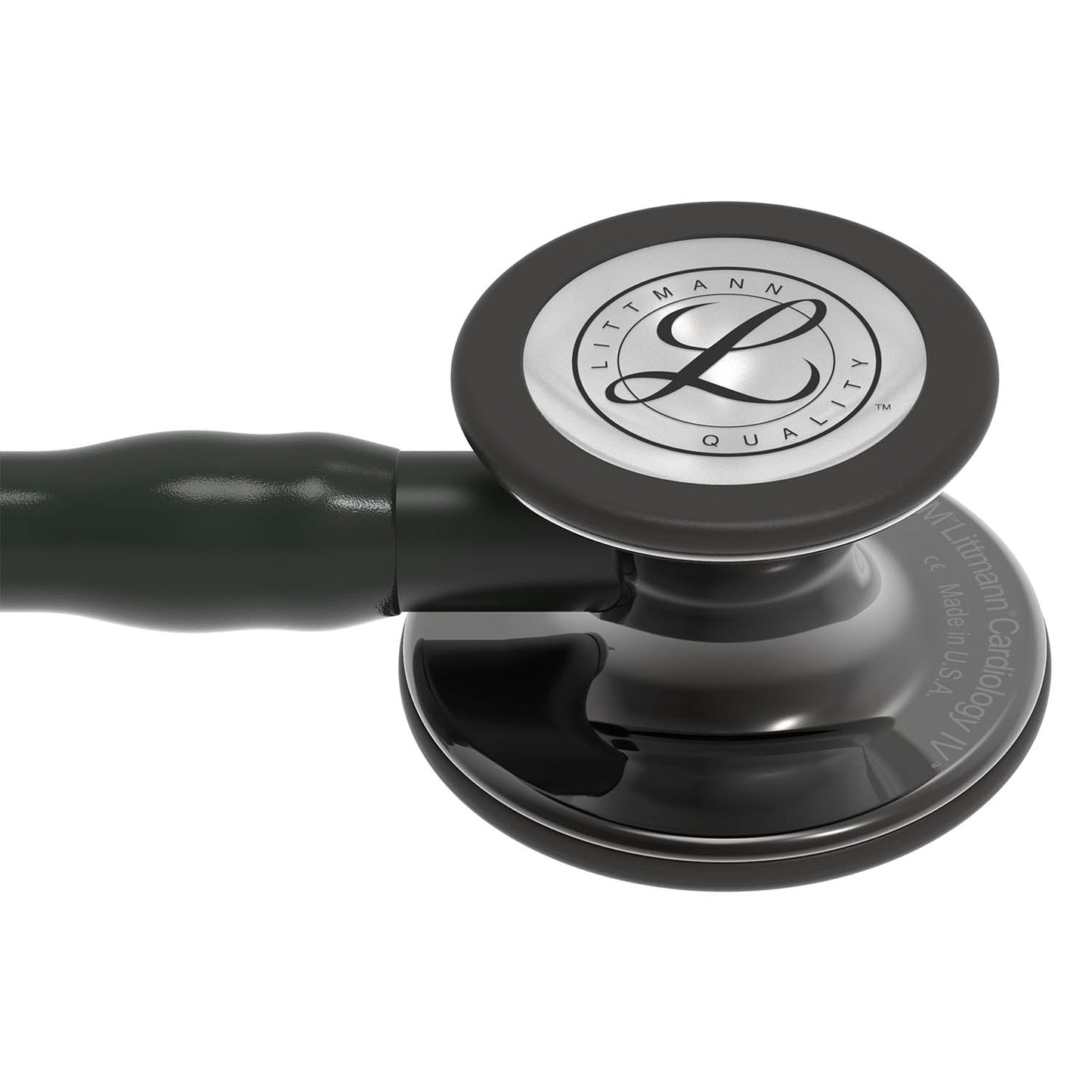 Littmann Cardiology IV Diagnostic Stethoscope: Smoke & Black - Black Stem 6232 - Over Engraved - Littmann Stethoscopes