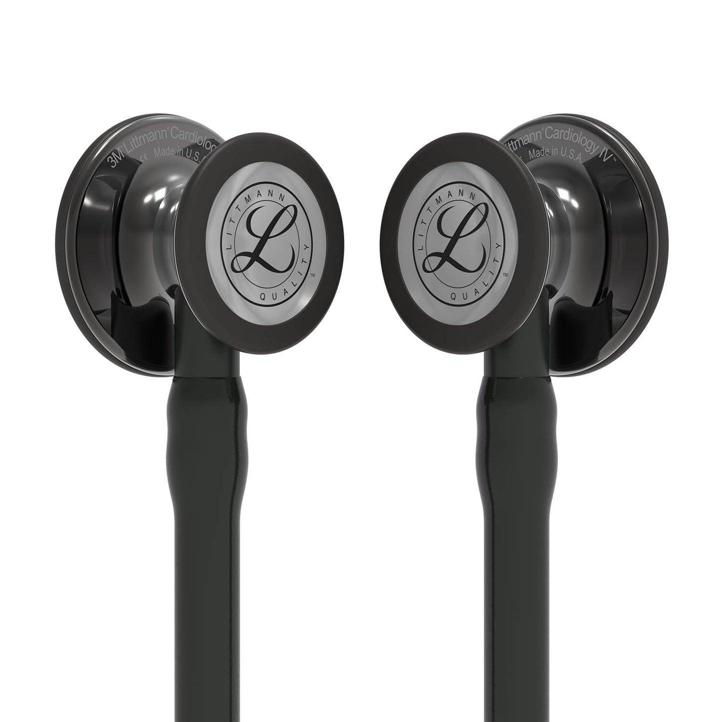 Littmann Cardiology IV Diagnostic Stethoscope: Smoke & Black - Black Stem 6232 - Over Engraved - Littmann Stethoscopes