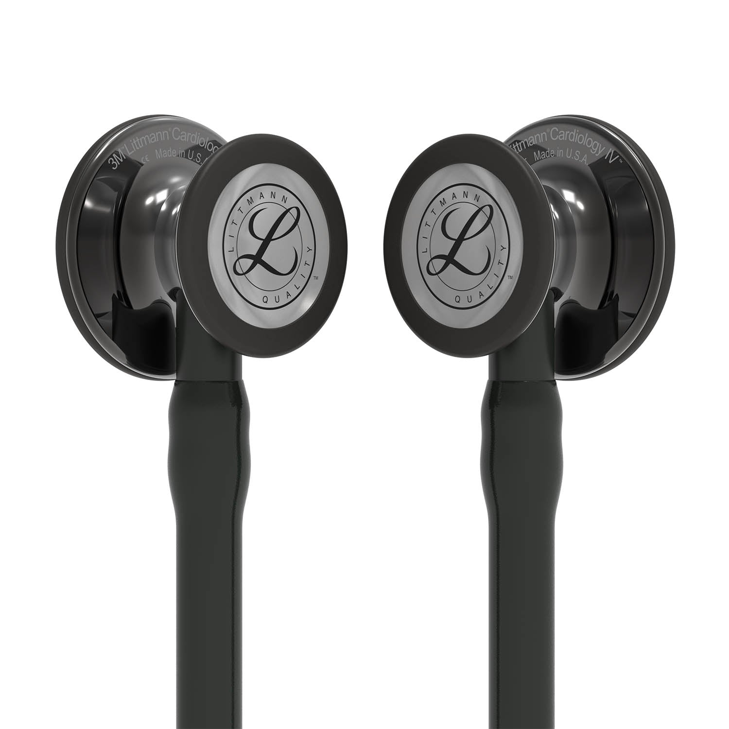 Littmann Cardiology IV Diagnostic Stethoscope: Smoke & Black - Black Stem 6232 - Over Engraved - Littmann Stethoscopes